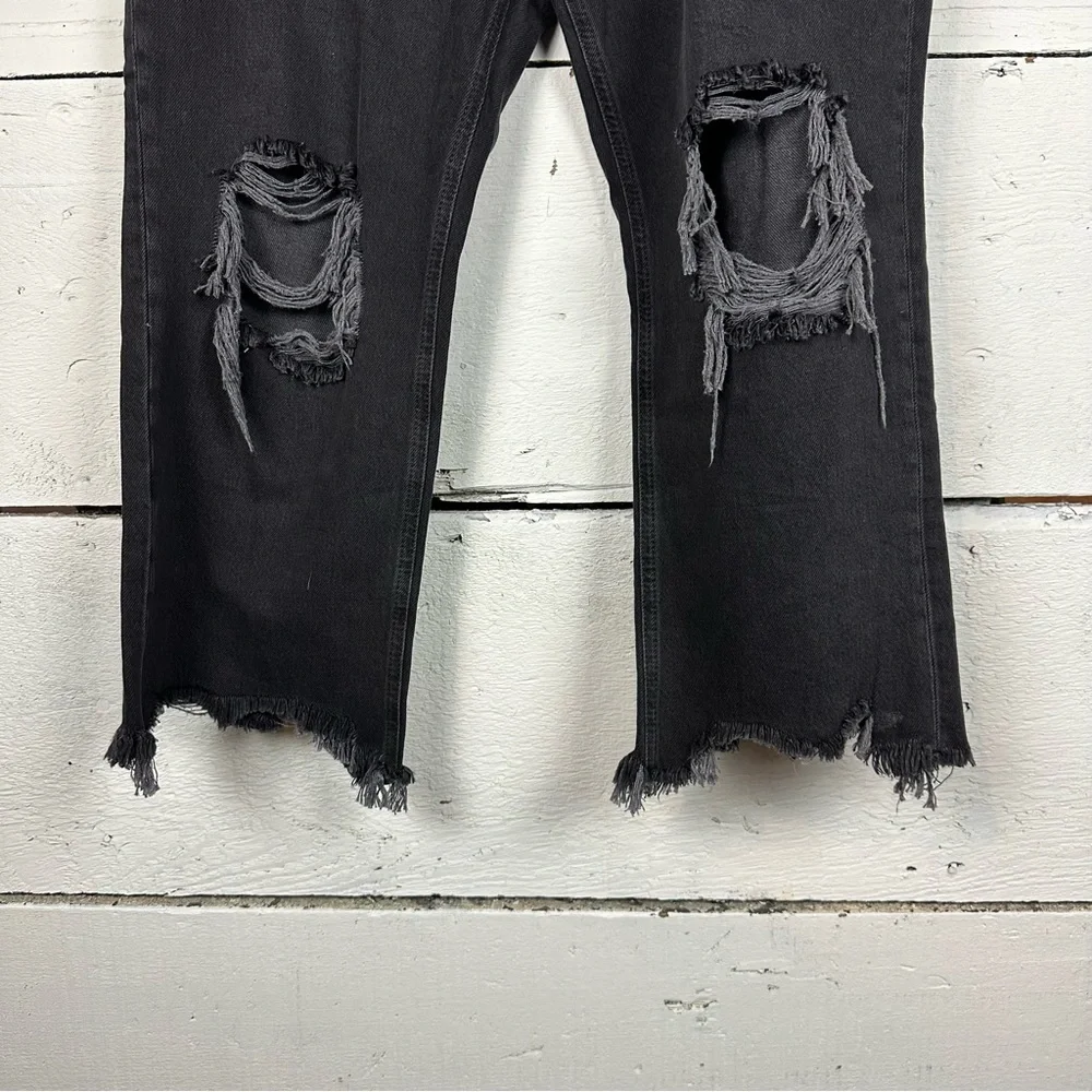 Free people Maggie mid rise straight leg jeans distressed size 32 - Picture 6 of 7